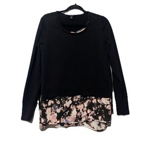 Simply Vera Vera Wang Women's Long Sleeve Lined Pullover‎ Blouse Size L